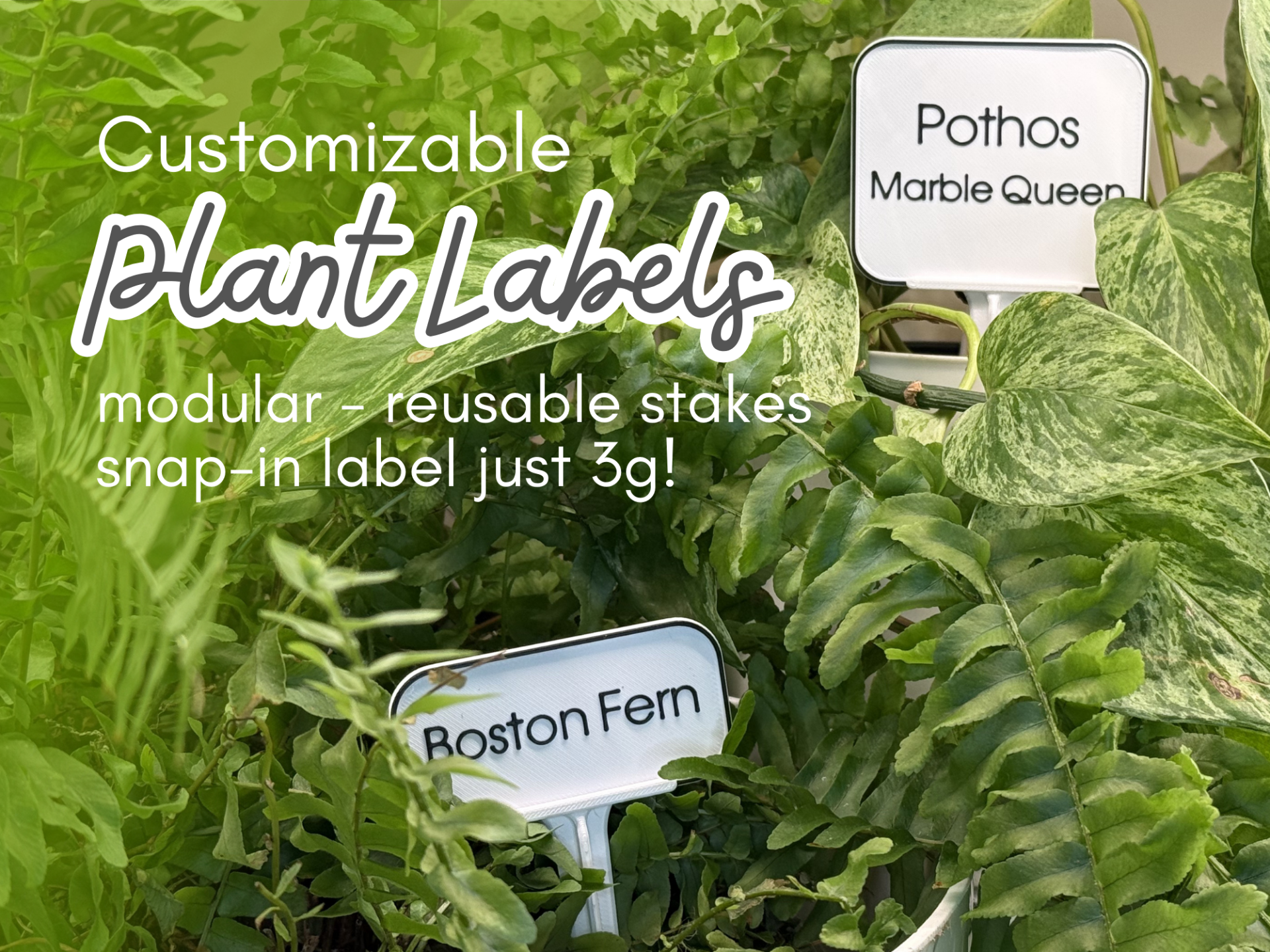 Garden plant label stakes - modular