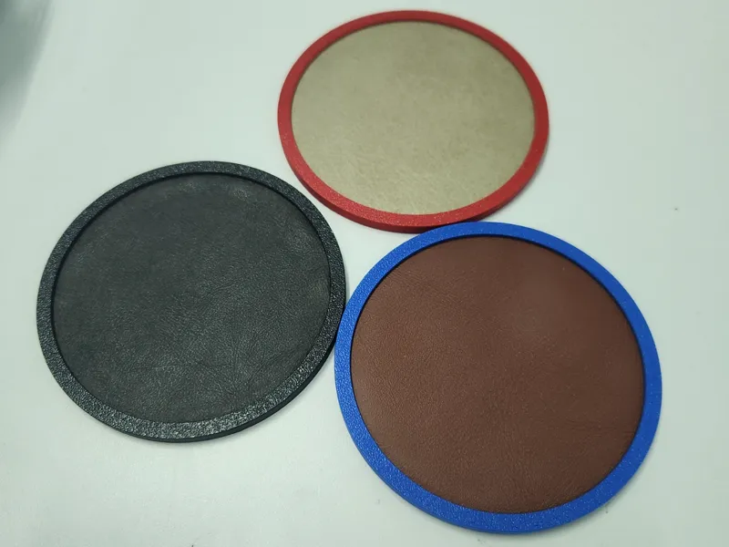 Coaster with Leather 1mm (simple)
