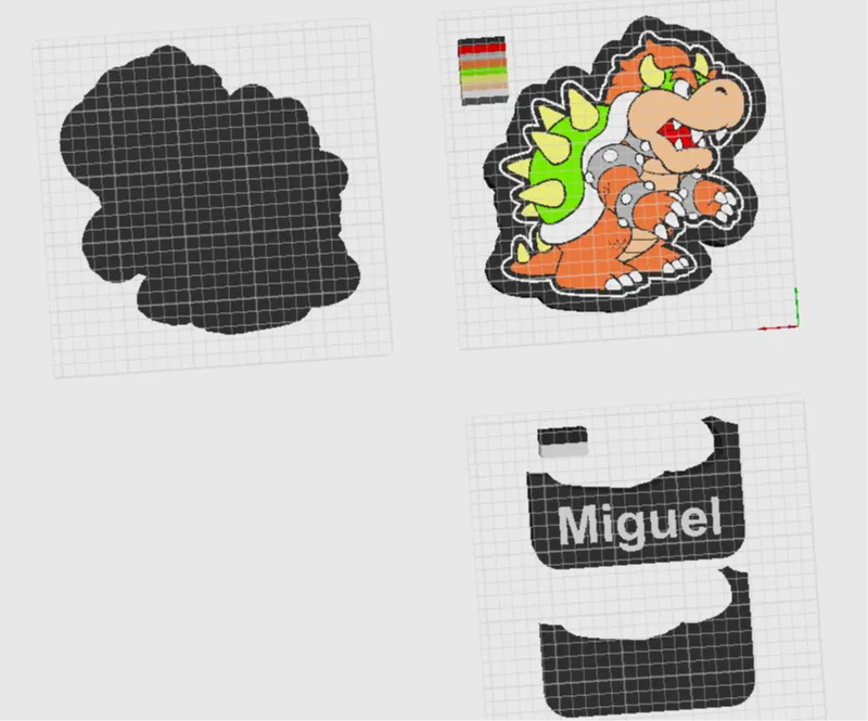 King Bowser Koopa LightBox customizede Name