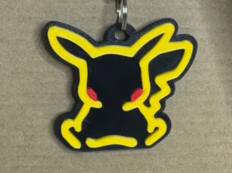 Pikachu Neon  Sign inspired keychain