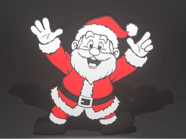 Santa Claus Light Box