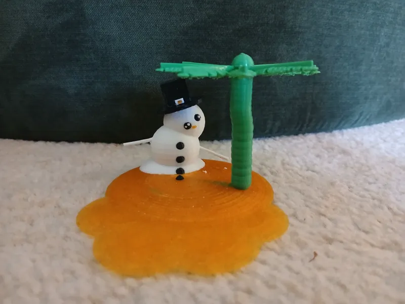 Melted Snowman On the beach