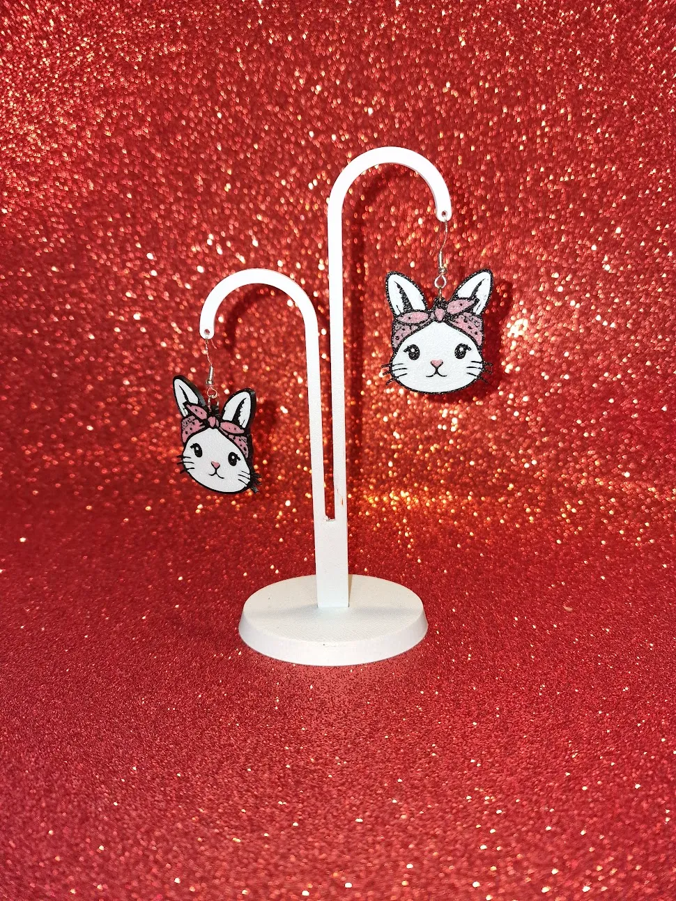 Bunny girl earrings view 3