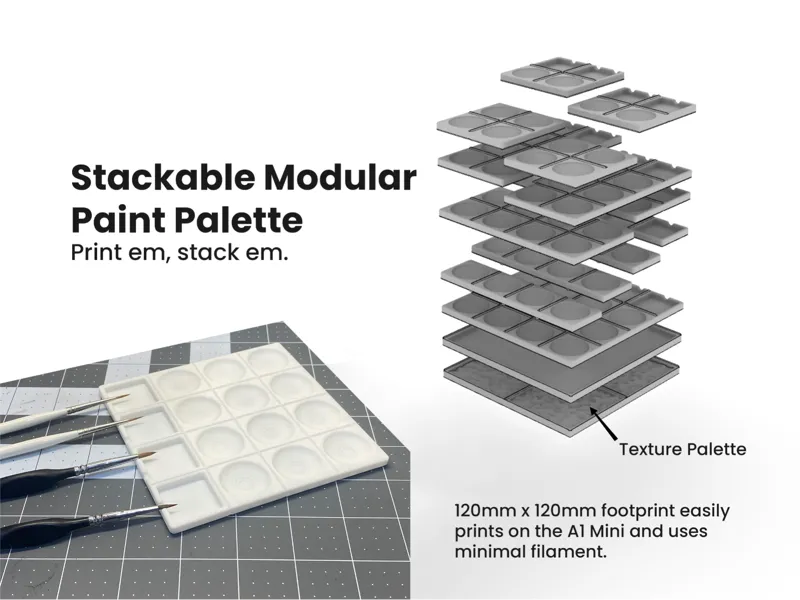 Stackable Modular Painting Palette
