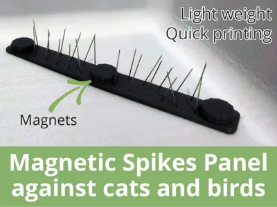 Magnetic Spikes Panel against cats and birds