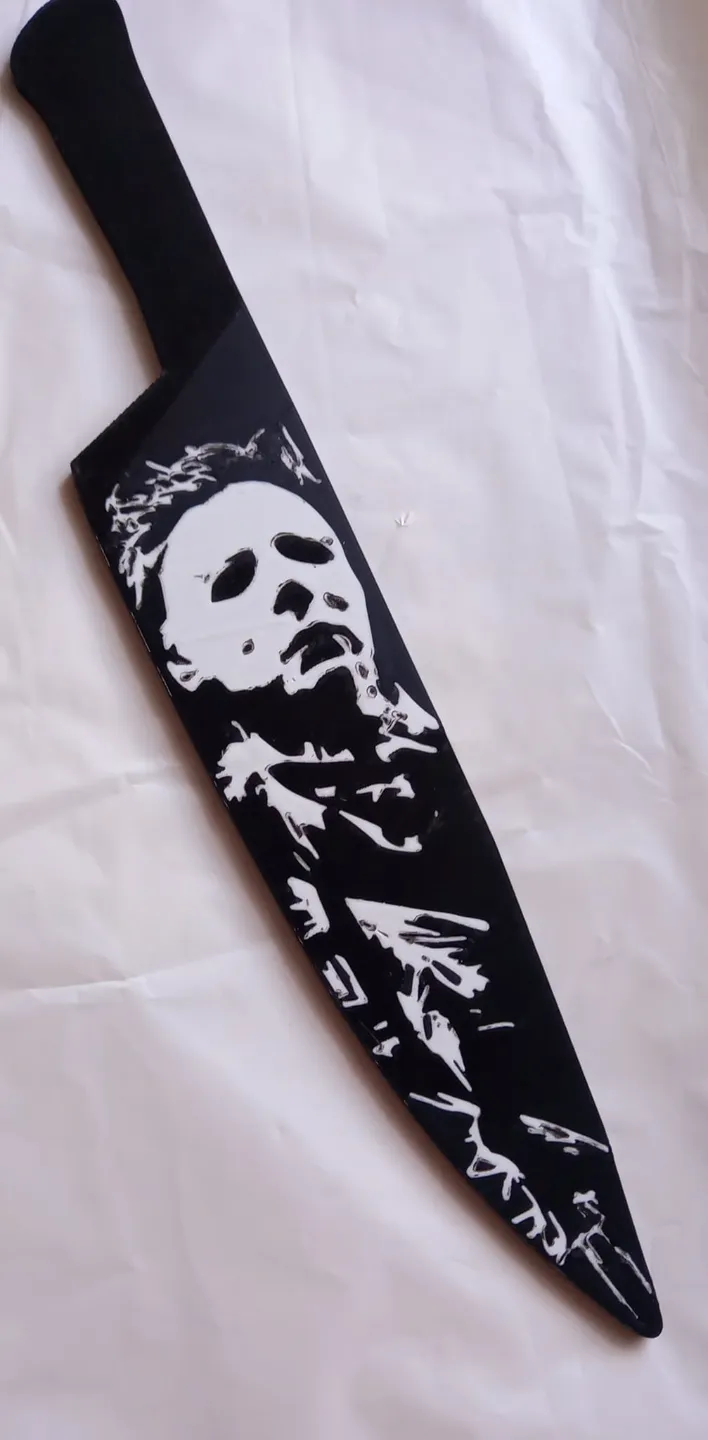 Horor Knife - Michael Myers - Free 3D Print Model - MakerWorld, image size:708x1440