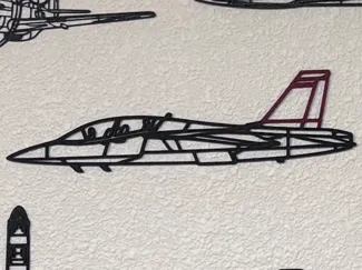 T-7A Red Hawk Connected-Line Wall Art Silhouette