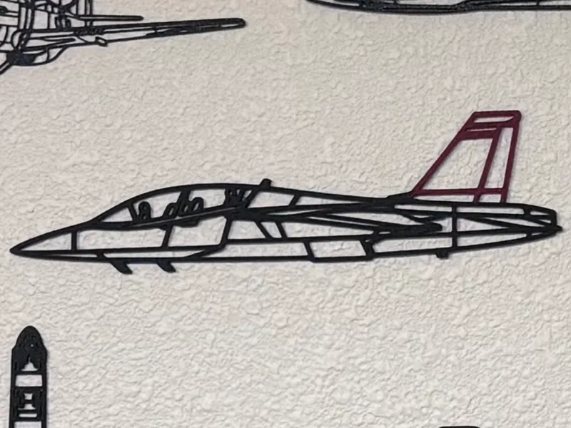 T-7A Red Hawk Connected-Line Wall Art Silhouette