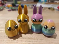Œuf et lapin de Pâques chibi — photo 2