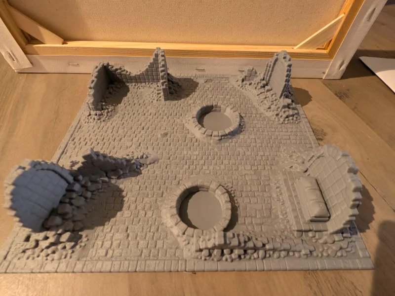 Diorama ruins scene