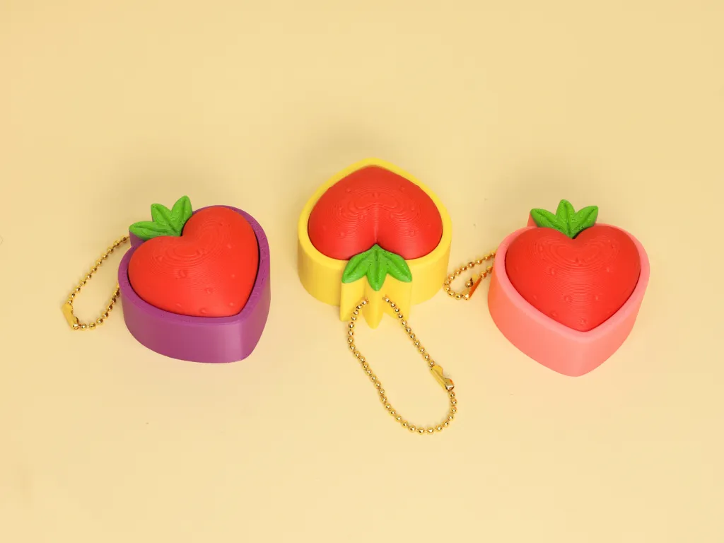 Strawberry Heart Clicker Fidget Toy view 2