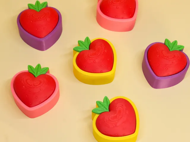 Strawberry Heart Clicker Fidget Toy