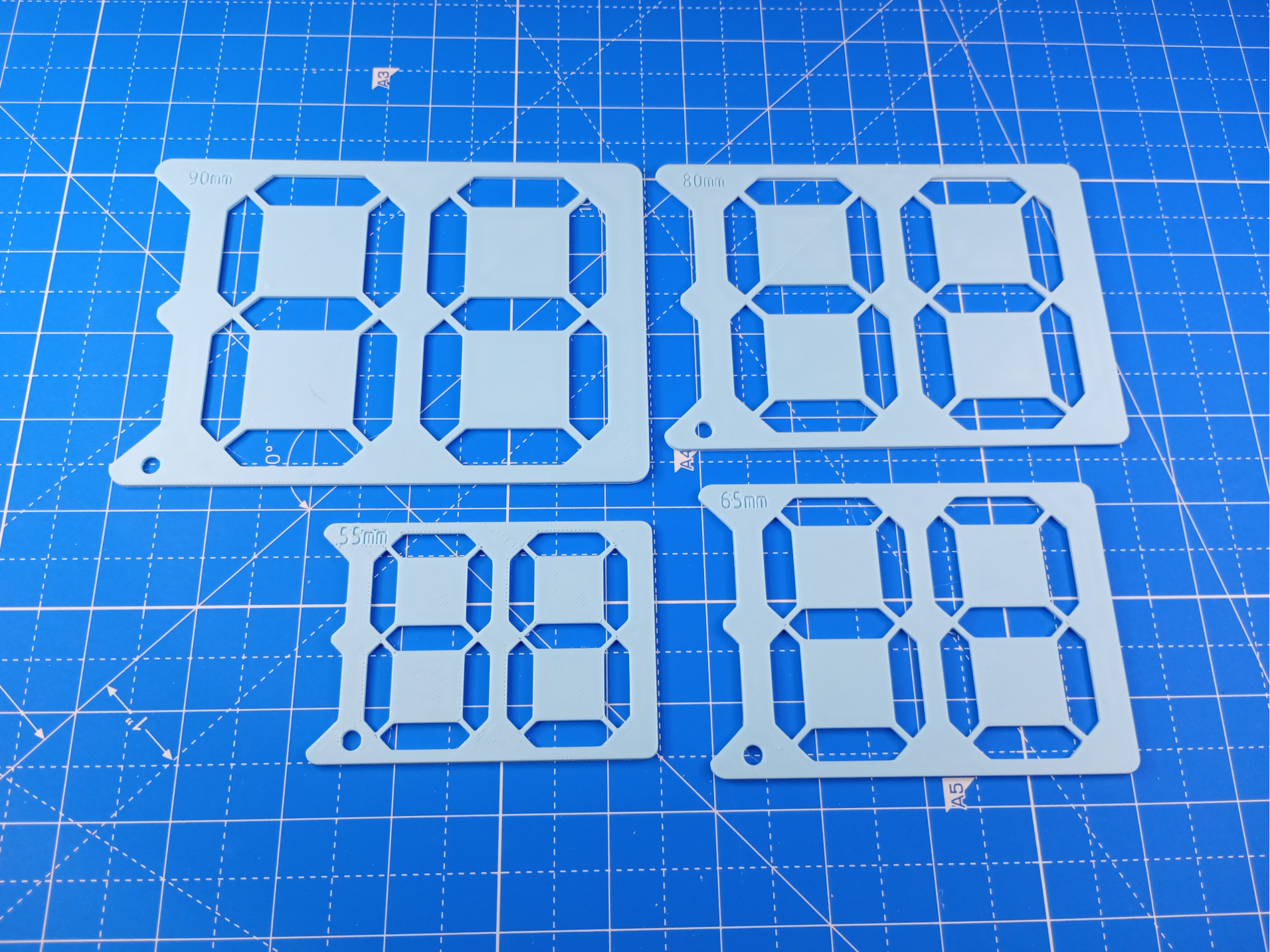 seven segment number stencil