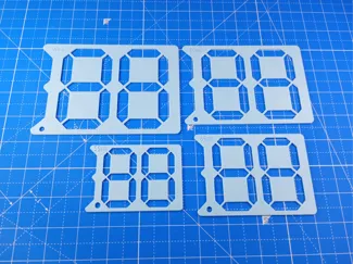 seven segment number stencil