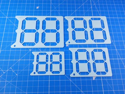 seven segment number stencil