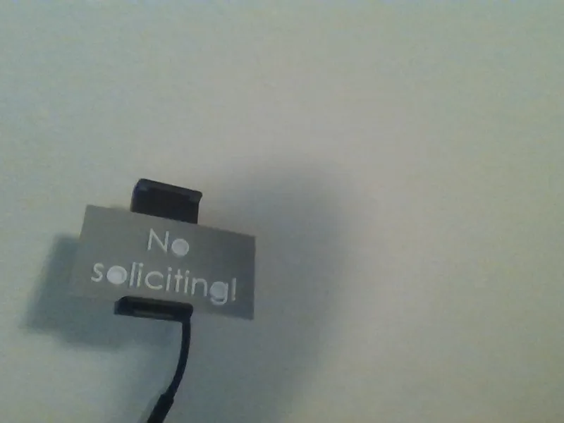 No Soliciting sign