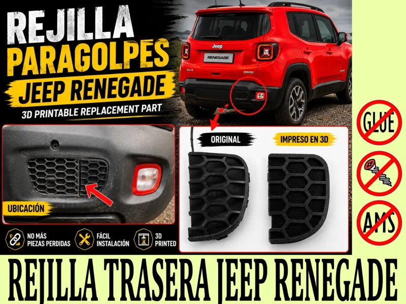 REJILLA TRASERA COMPATIBLE CON JEEP RENEGADE