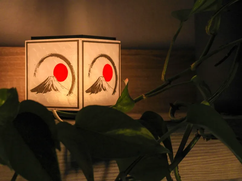 Mini Shoji Art Lamp – Fuji, Kanagawa, Bonsai
