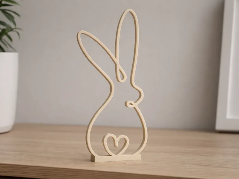 Minimalistischer Hasen-Dekoaufsteller