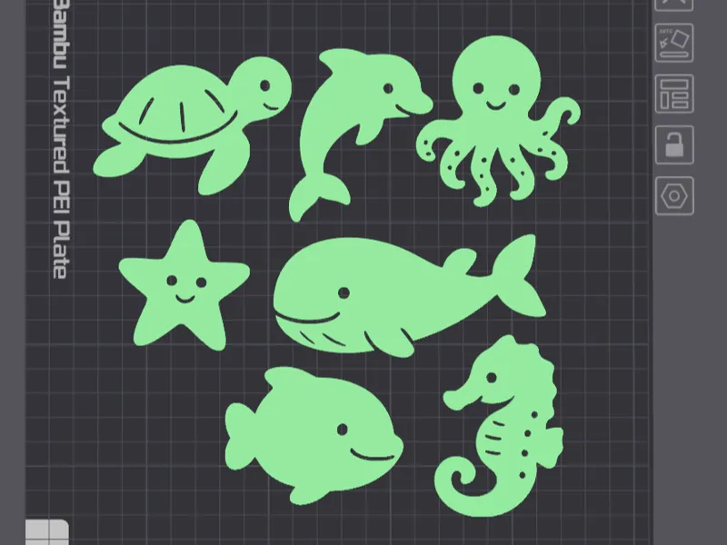 Glowing PLA Sea Creatures - Silhouettes for Kids