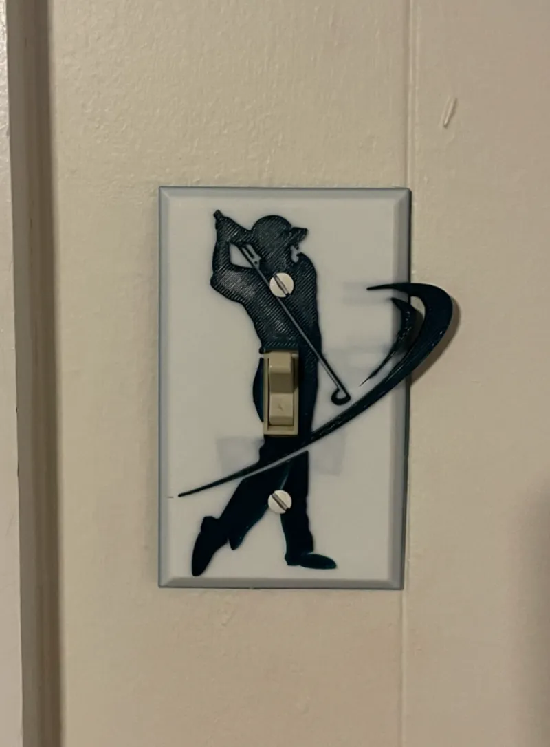 Golf Swing Wall Light Switch Cover