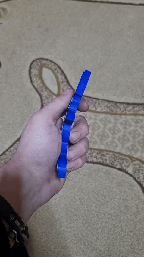Keychain Shark Print in Place Flexible Articulated