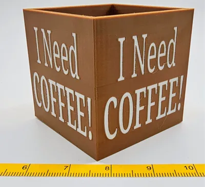 I Need Coffee - Pencil Box / Planter