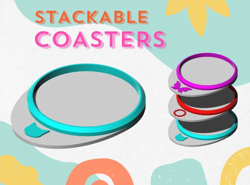 S.C. - Stackable Coasters - Cat