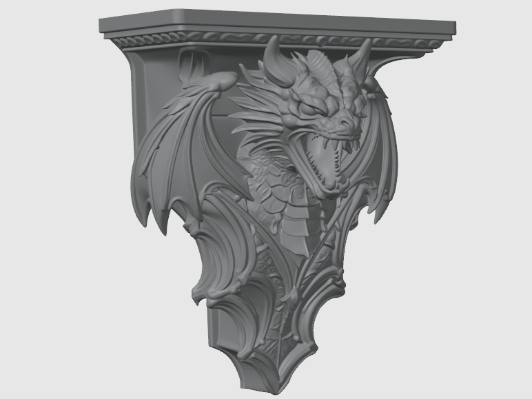 Estante decorativo dracónico para pared