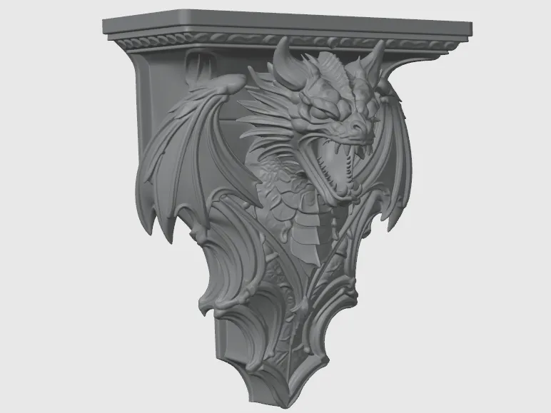 Estante decorativo dracónico para pared