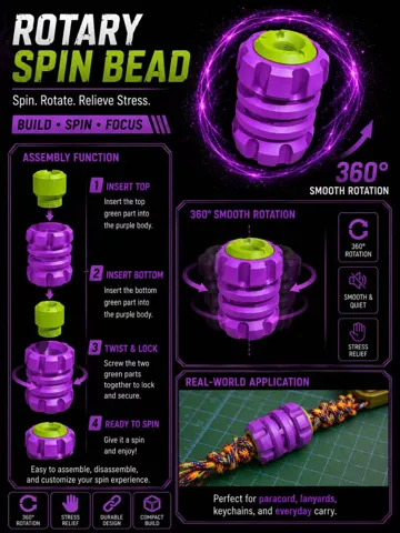 Objeto manipulable: PARACORD SPIN BEAD 03 — vista de referencia 2
