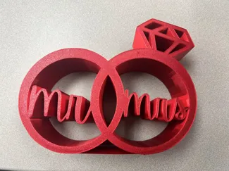 Mr & Mrs Rings Tabletopper