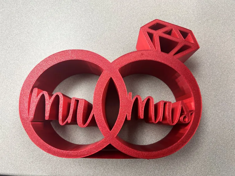 Mr & Mrs Rings Tabletopper