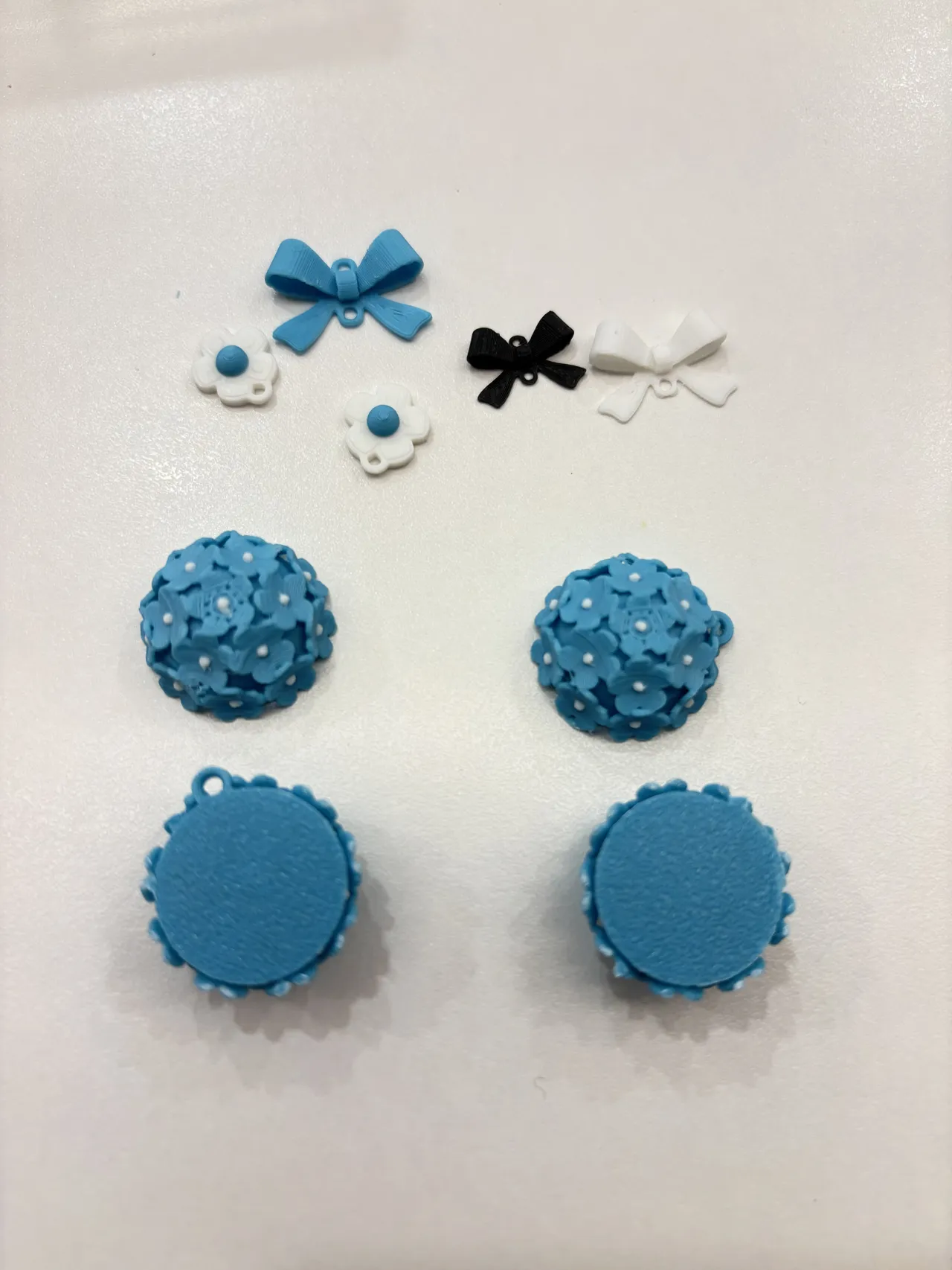 flower ball earrings view 4