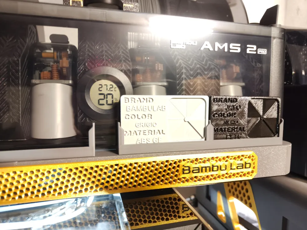 Dual AMS support with filament label - Free 3D Print Model - MakerWorld