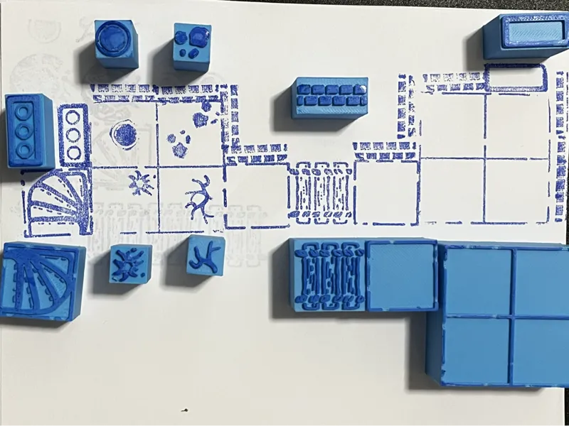 D&D Tile Dungeon Stamps (25mm) Set #3