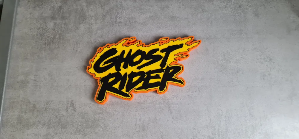 Ghost Rver Sign Ghost Rider Logo / Sign - Free 3D Print Model - MakerWorld