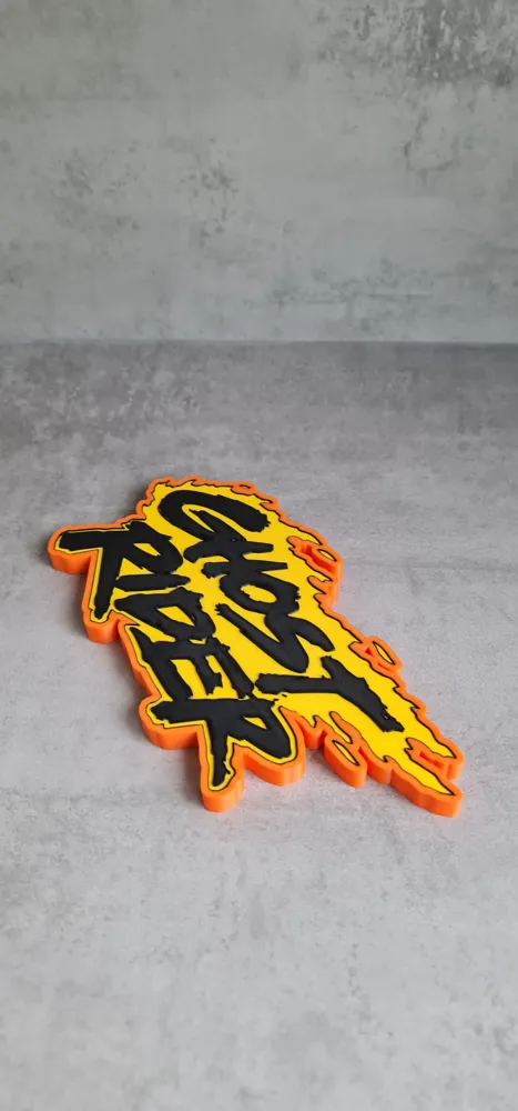 Ghost Rver Sign Ghost Rider Logo / Sign - Free 3D Print Model - MakerWorld