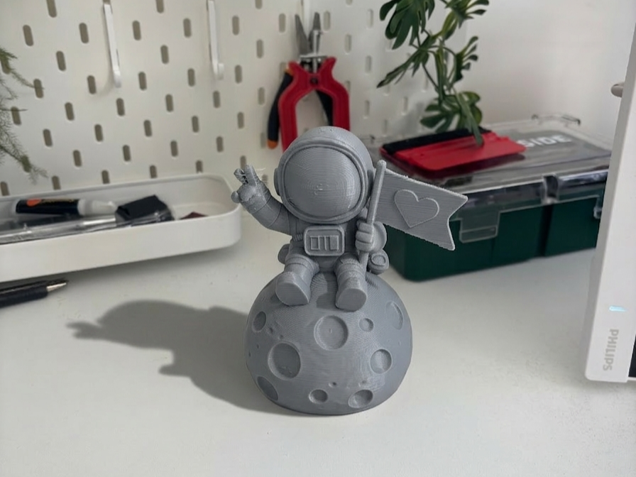 Cute Moon Astronaut | Peace & Love Space Friend
