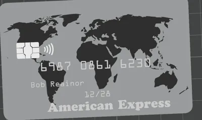 Customizable Amex Card (Very Easy to print 30 min)