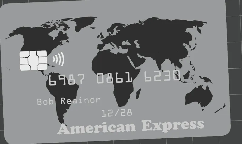 Customizable Amex Card (Very Easy to print 30 min)