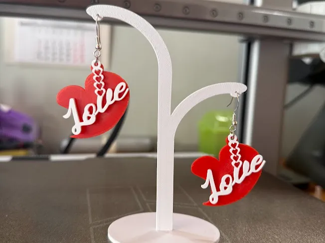 Saint Valentine's day gift earings
