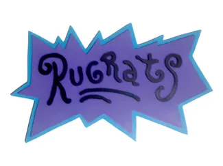 Rugrats Logo 2D Wall Art 90s Nicktoon Nickelodeon