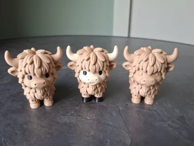 Cute Highland Cow Standing – 3 Variations