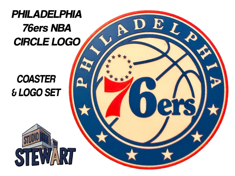 Philadelphia 76ers NBA LOGO - COASTER/OFFICE SIGN