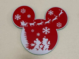Mickey Santa wall display 