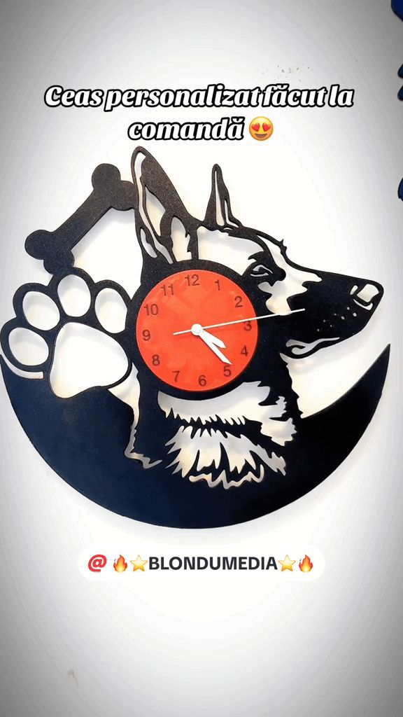 German Shepherd Clock