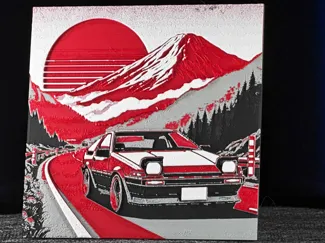 Toyota AE86  inspired hueforge