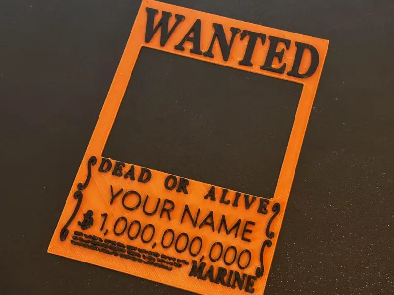 OnePiece Wanted Poster Customizable Frame No AMS!!