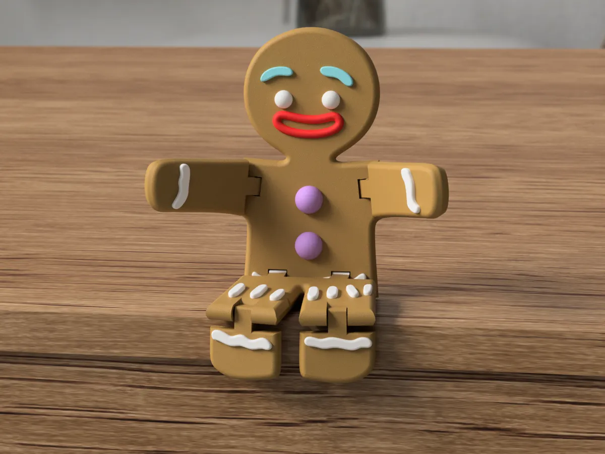 Christmas Gingerbread Man by SabreDesign MakerWorld: Download Free 3D Models - 3D model önizlemesi